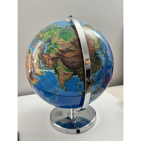 Get Life Basics Other - Get Life Basics Illuminated Globe Of The World With Stand 17” Built In LED. Read